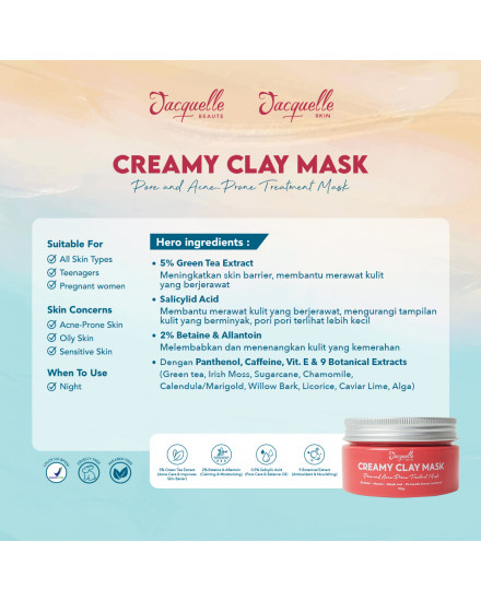 Jacquelle Creamy Clay Mask Disney Princess Ariel edition