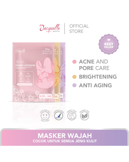 Jacquelle Disney Minnie Mouse Edition Primer Lipo Mask - Sheet Mask