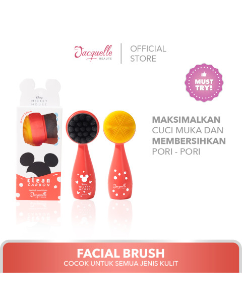Jacquelle Facial Brush - Clean Carbon Mickey Mouse (Sikat Pembersih Wajah)