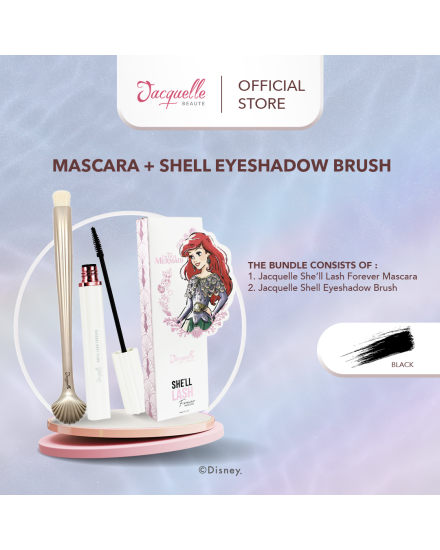[BUNDLE] Jacquelle She’ll Lash Forever Mascara with Shell Brush - Disney Princess Ariel Edition