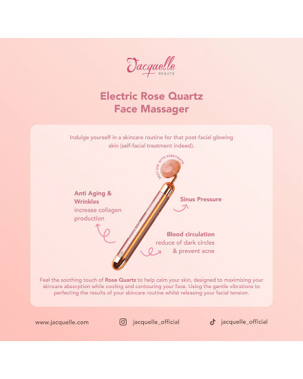 Jacquelle Electric Rose Quartz Face Massager